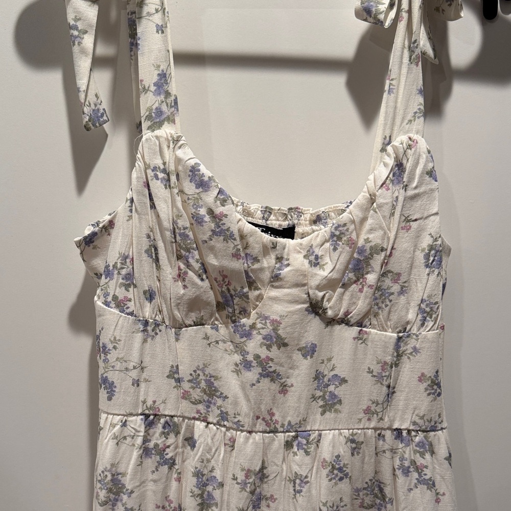Trixxi Floral Maxi Dress - White and Purple